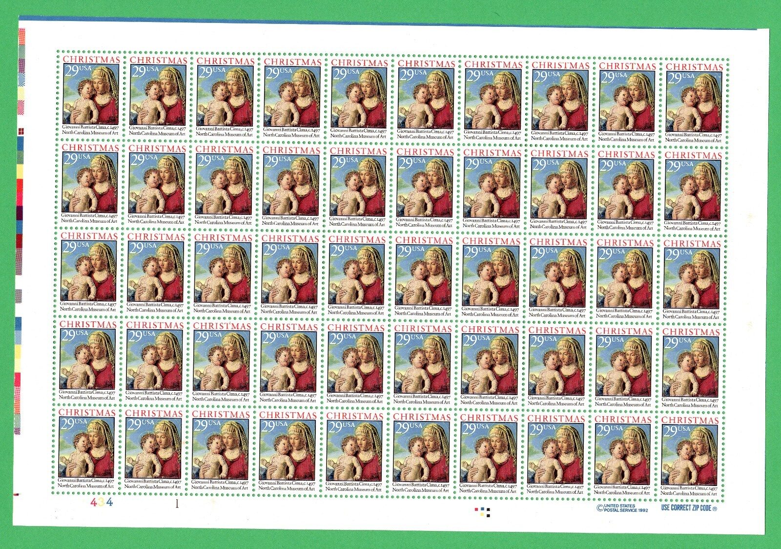 Scott #2789 Madonna & Child (Cima) Sheet of 50 Stamps - MNH