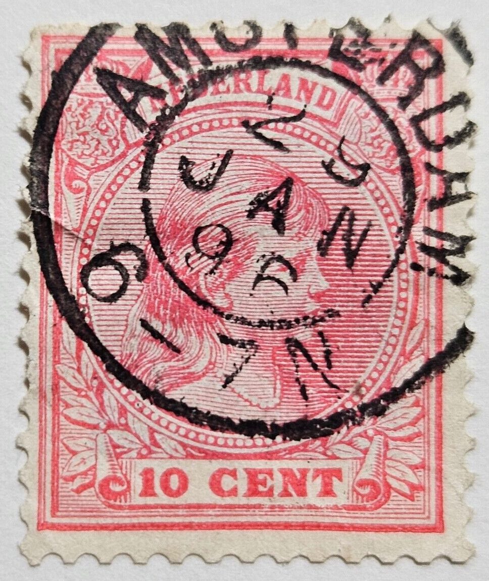 Stamp Europe Netherlands Series of 1891-94 Queen Wilhelmina A8 #43 used