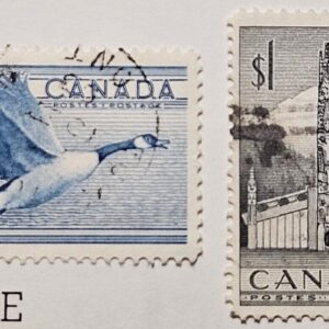 Stamp Canada 1952 Oil Well and Fur Industry A124 #294 A125 #301 used