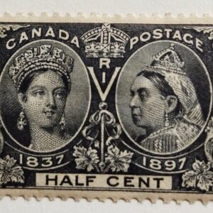 Stamp Canada Queen Victoria Jubilee Issue 1897 1/2 cent A30 #50 MLH