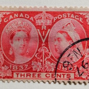 Stamp Canada Queen Victoria Jubilee Edition 1897 3cent A30 #53 used