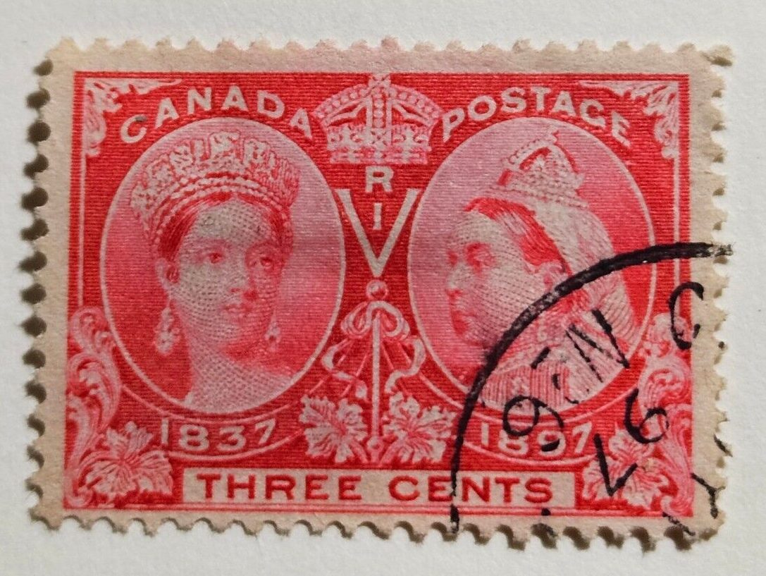 Stamp Canada Queen Victoria Jubilee Edition 1897 3cent A30 #53 used