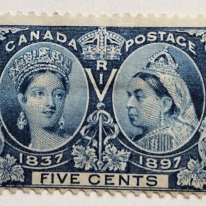 Stamp Canada Queen Victoria Jubilee Issue 1897 5cents A30 #54 MLH