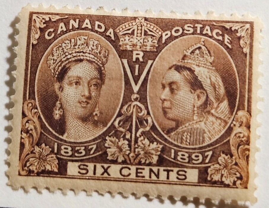 Stamp Canada Queen Victoria Jubilee Issue 1897 6cents A30 #55 MLH