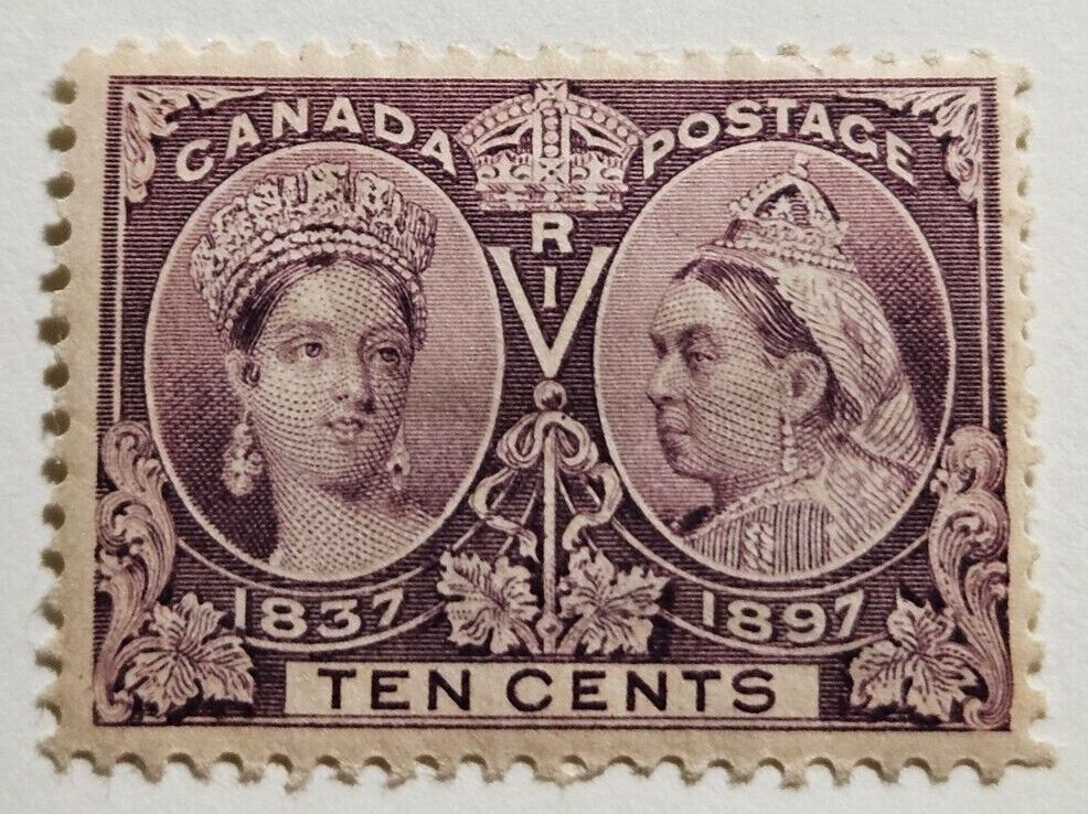 Stamp Canada Queen Victoria Jubilee Issue 1897 10cents A30 #57 MLH