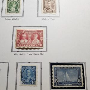 Stamp Canada 1935 Silver Jubilee Issue A75-78, A80 #211-214, 216 MLH MNH