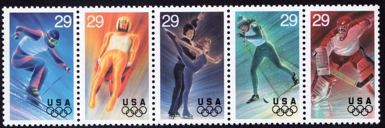 Scott #2811a (2807-11) Winter Olympics 29¢ Strip of 5 Stamps - MNH