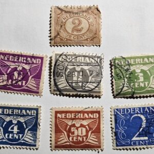 Stamp Netherlands Numerals 1898-1946 #59, 166-67, 170-71, 243Q, 283 used