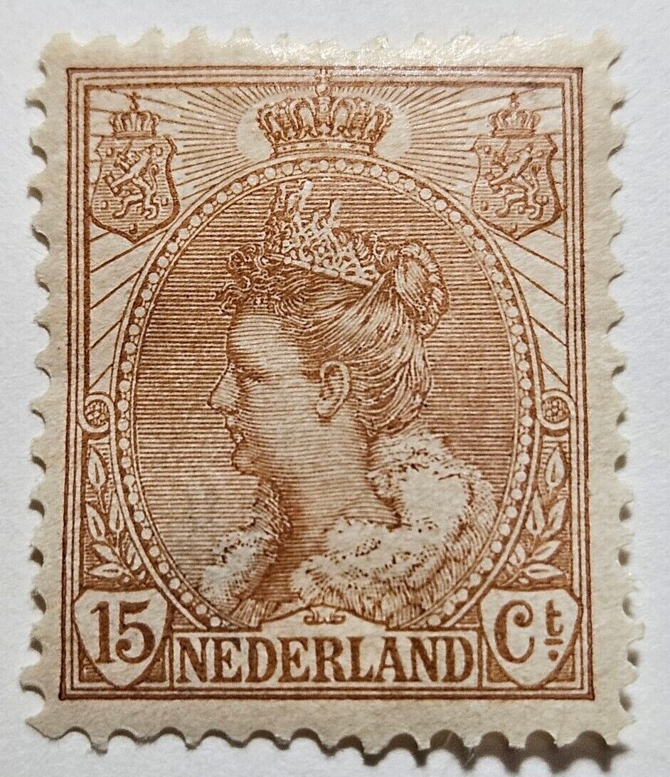 Stamp Europe Netherlands Series of 1898-1921 #69 MLH 15c