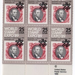 Scott #2410 World Stamp Expo Block of 6 Stamps - MNH