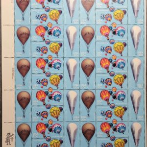 Scott #2035a (2032-2035) Hot Air Balloons Full Sheet of 40 Stamps - MNH P#22221