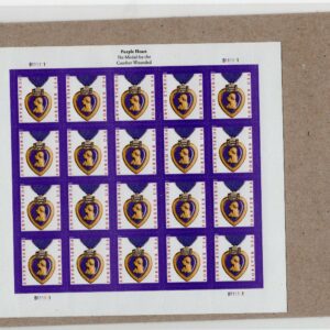 Scott #5419 Purple Heart (VFW, 2019) Full Sheet of 20 Forever Stamps - Sealed