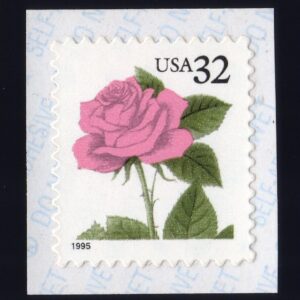 Scott #2492g Pink Rose Coil Single Stamp - MNH