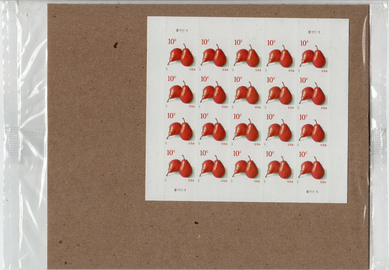 Scott #5178 Red Pears Full Sheet of 20 Stamps - Sealed