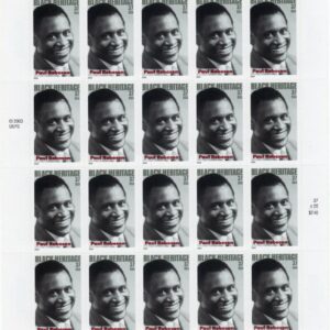 Scott #3834 Paul Robeson (Black Heritage) Sheet of 20 Stamps - MNH