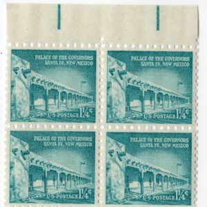 Scott #1031A Palace of Governors Santa Fe Block of 4 Stamps w/selvage - MNH