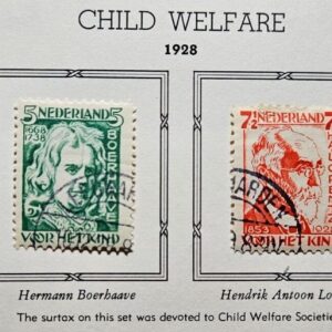 Stamp Europe Netherlands 1928 Child Welfare Semi-Postal B33 MLH 34-36 used