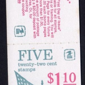 Scott #BK144 (2116a) Flag over Capitol Vending Booklet of 5 Stamps - MNH #2