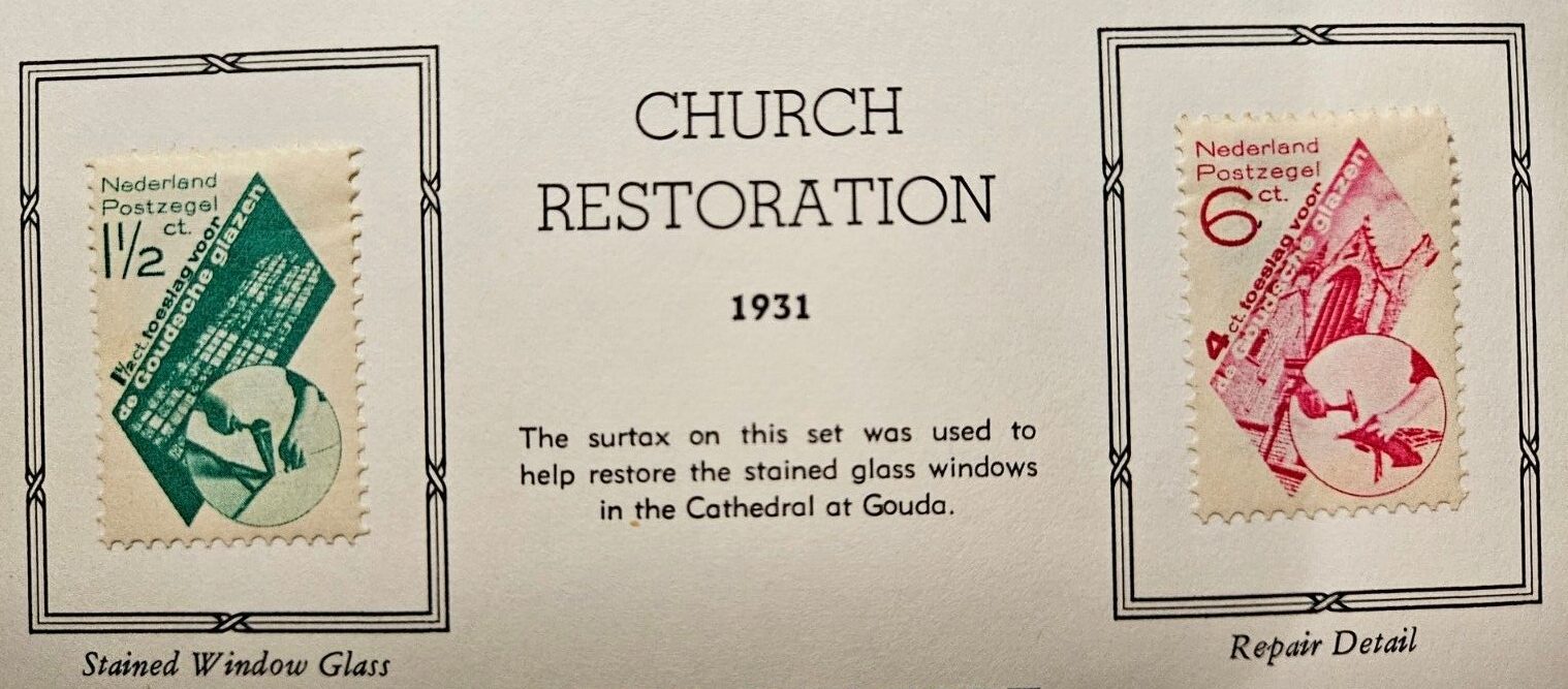 Stamp Europe Netherlands 1931 Church Restoration B48-49 MLH