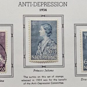Stamp Europe Netherlands 1934 Anti-Depression B70 & 72 used B71 MLH