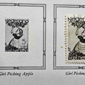 Stamp Europe Netherlands 1935 Girl Picking Apple B82, 84-85 used