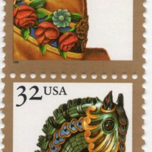 Scott #2979a (2976-79) Carousel Horses 4 Stamps as 2 Pairs - MNH