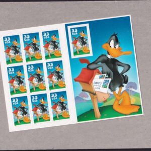 Scott #3306 Daffy Duck Full Sheet of 10 Stamps - Sealed Brown