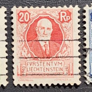 Stamp Europe Liechtenstein Semi-Postal 1925 Prince Johann B1-3 used