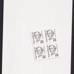 Scott #2941 Justin S. Morrill (Vermont) Block of 4 Stamps- Sealed