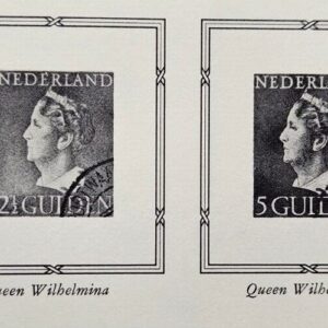 Stamp Europe Netherlands 1946 Queen Wilhelmina #278 MLH & 281 used