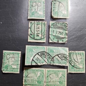 Stamp Europe Germany 1925 Eagle watching Rhein Valley A49 #347 set of 10 used