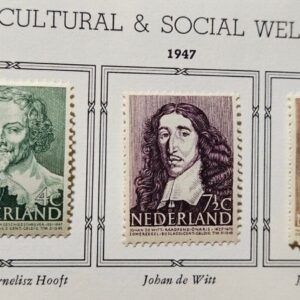 Stamp Europe Netherlands Cultural v& Welfare Societies 1947 B175-179 SP120-4 MLH