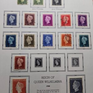 Stamp Europe Netherlands Series of 1947-48 #286-88, 290-97, 302-03 used #289 MLH