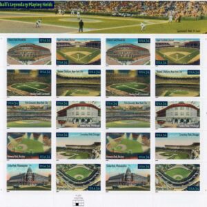 Scott# 3519a Baseball Fields (Roberto Clemente, Forbes) Sheet of 20 Stamps - MNH