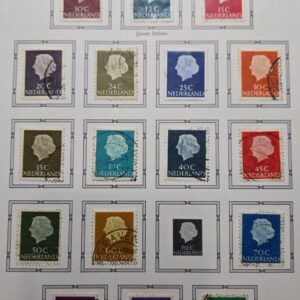 Stamp Europe Netherlands 1953-63 Queen Juliana #344-47,347a,348-55, 357-60 used