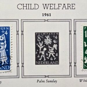 Stamp Netherlands 1961 Child Welfare SP 171 B358-359, 361-362 used