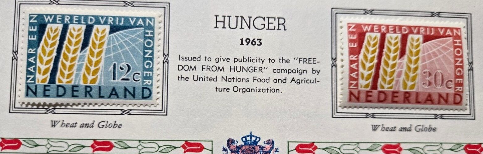 Stamp Europe Netherlands 1963 Hunger A95 #413-414 MLH