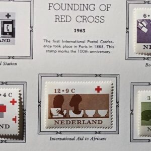Stamp Netherlands 1963 100th Anniversary Red Cross SP175 B379-82 MLH
