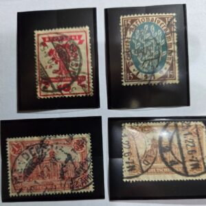 Stamp Germany 1919-1920 #105, 106, 111 & 112 used
