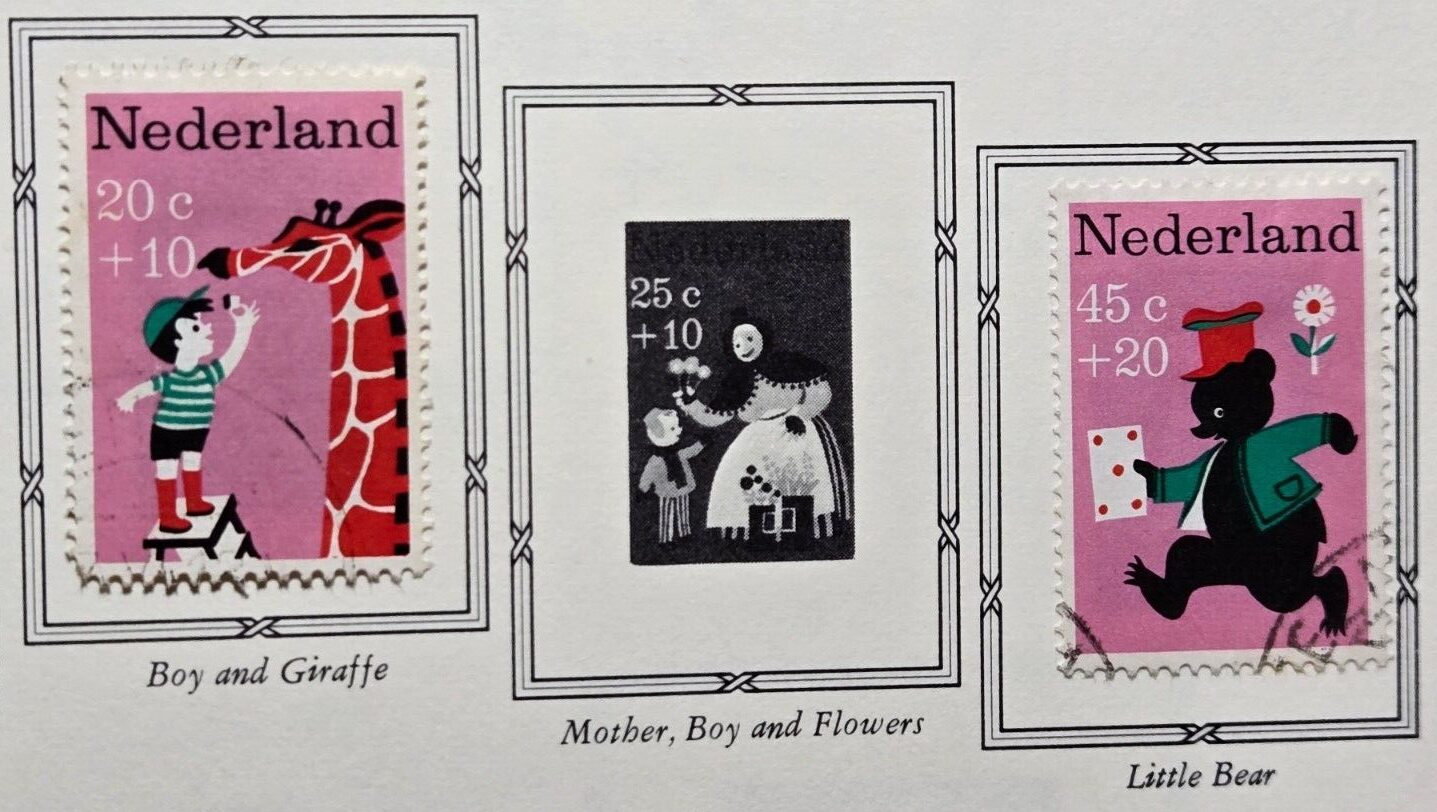Stamp Europe Netherlands 1967 Child Welfare SP186 B431 & 433 used