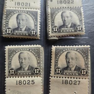 Scott #623 set of 4 1925 Woodrow Wilson MH