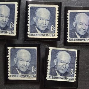 Scott #1401 A815 1970 Eisenhower 6cent set of 5 mix of mint & used