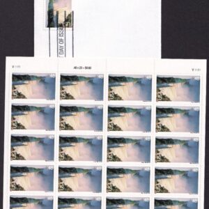 Scott #c133 Niagra Falls Sheet of 20 Airmail Stamps w/FDC - MNH