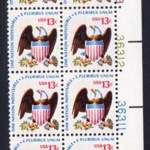 Scott #1596 - Eagle & Shield - Plate Block Of 12 Stamps - MNH