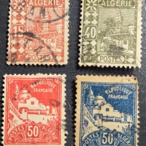 Stamp Algeria 1926 A2 #38 & 47, 1930 A3 #49 & 50 used