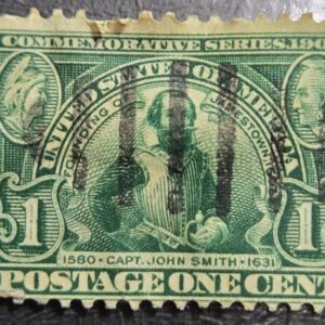 Stamp US 1907 Capt John Smith A135 #328 1c used