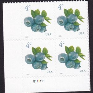 Scott #5652 Blueberries Plate Block of 4 Stamps - MNH