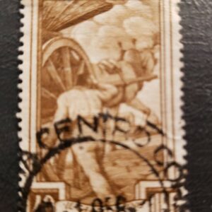 Stamp Europe Italy 1950 "Wine Cart" 40l A306 sc#561 brown