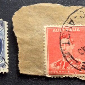 Stamp Australia 1937 King George VI A26 #169 & A27 #170 used