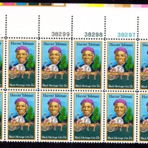 Scott #1744 Harriet Tubman (Black Heritage) Plate Block of 20 Stamps - MNH